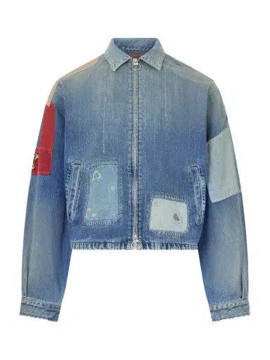 KAPITAL Distressed Patchwork Denim Jacket - Men | Thumbnail 1 KAPITAL Distressed Patchwork Denim Jacket - Men | Thumbnail 1