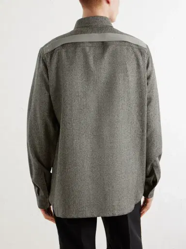 Rick Owens Mélange Wool Overshirt - Men | Thumbnail 4 Rick Owens Mélange Wool Overshirt - Men | Thumbnail 4