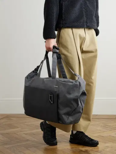 DB Journey Entour Full-Grain Leather and Canvas Weekend Bag - Men | Thumbnail 2 DB Journey Entour Full-Grain Leather and Canvas Weekend Bag - Men | Thumbnail 2