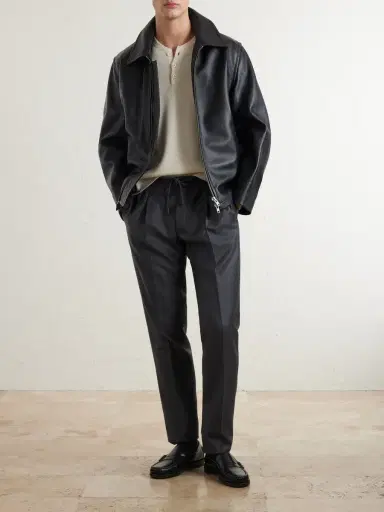 Slowear Tapered Pleated Virgin Wool Trousers - Men | Thumbnail 2 Slowear Tapered Pleated Virgin Wool Trousers - Men | Thumbnail 2
