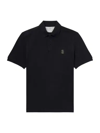 Brunello Cucinelli Logo-Print Cotton-Piqué Polo Shirt - Men | Thumbnail 1 Brunello Cucinelli Logo-Print Cotton-Piqué Polo Shirt - Men | Thumbnail 1