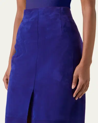 Akris Suede Front Slit Pencil Skirt | Thumbnail 5 Akris Suede Front Slit Pencil Skirt | Thumbnail 5