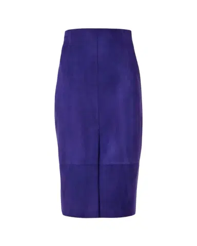 Akris Suede Front Slit Pencil Skirt | Thumbnail 1 Akris Suede Front Slit Pencil Skirt | Thumbnail 1
