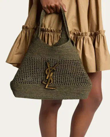 Saint Laurent Icare Medium Crochet Raffia Tote Bag | Thumbnail 2 Saint Laurent Icare Medium Crochet Raffia Tote Bag | Thumbnail 2