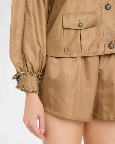 Cinq à Sept Rhinestone Chain Utility Jacket | Thumbnail 5 Cinq à Sept Rhinestone Chain Utility Jacket | Thumbnail 5