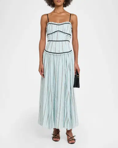 Cinq à Sept Celia Striped Maxi Dress | Thumbnail 2 Cinq à Sept Celia Striped Maxi Dress | Thumbnail 2