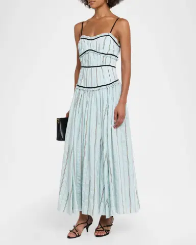 Cinq à Sept Celia Striped Maxi Dress | Thumbnail 4 Cinq à Sept Celia Striped Maxi Dress | Thumbnail 4