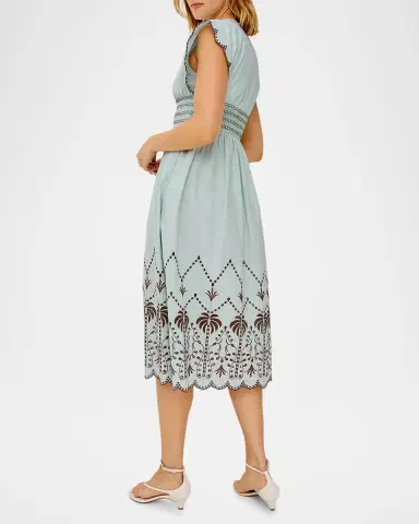 RAILS Roxanne Embroidered Cotton Midi Dress | Thumbnail 3 RAILS Roxanne Embroidered Cotton Midi Dress | Thumbnail 3