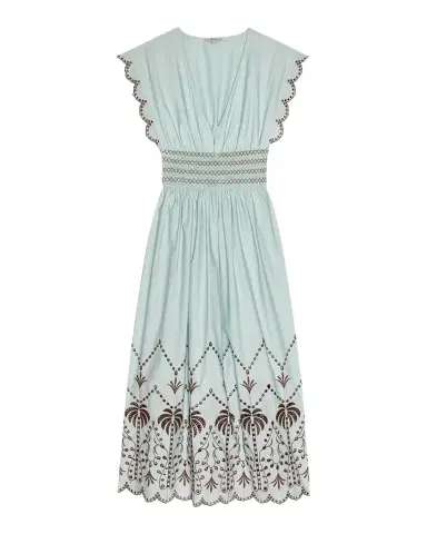 RAILS Roxanne Embroidered Cotton Midi Dress | Thumbnail 1 RAILS Roxanne Embroidered Cotton Midi Dress | Thumbnail 1