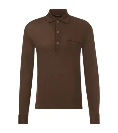 Tom Ford Silk and cotton piqué polo shirt | Thumbnail 1 Tom Ford Silk and cotton piqué polo shirt | Thumbnail 1