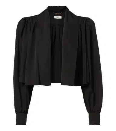 Chloé Chloé Gathered cropped faille jacket | Thumbnail 1 Chloé Chloé Gathered cropped faille jacket | Thumbnail 1