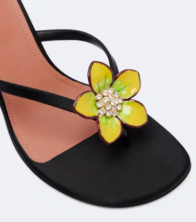 Amina Muaddi Vittoria embellished satin thong sandals | Thumbnail 3 Amina Muaddi Vittoria embellished satin thong sandals | Thumbnail 3