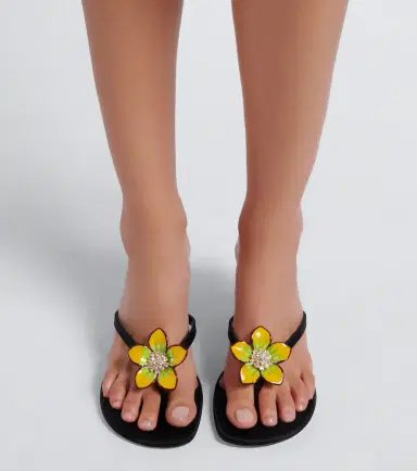 Amina Muaddi Vittoria embellished satin thong sandals | Thumbnail 6 Amina Muaddi Vittoria embellished satin thong sandals | Thumbnail 6