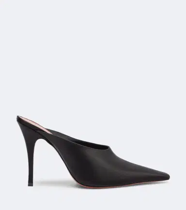 Amina Muaddi Felicia satin mules | Thumbnail 2 Amina Muaddi Felicia satin mules | Thumbnail 2