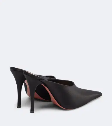 Amina Muaddi Felicia satin mules | Thumbnail 3 Amina Muaddi Felicia satin mules | Thumbnail 3