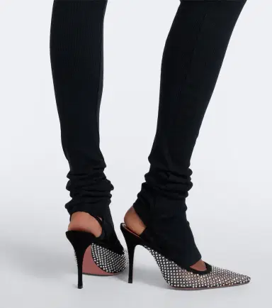 Amina Muaddi Felicia embellished mesh slingback pumps | Thumbnail 6 Amina Muaddi Felicia embellished mesh slingback pumps | Thumbnail 6