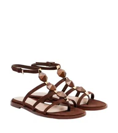 Gianvito Rossi Studded suede thong sandals | Thumbnail 1 Gianvito Rossi Studded suede thong sandals | Thumbnail 1