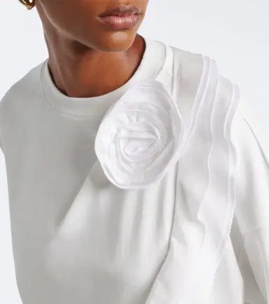 Max Mara Floral-appliqué cotton jersey T-shirt | Thumbnail 7 Max Mara Floral-appliqué cotton jersey T-shirt | Thumbnail 7