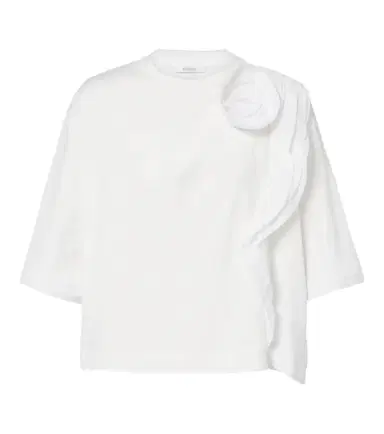 Max Mara Floral-appliqué cotton jersey T-shirt | Thumbnail 1 Max Mara Floral-appliqué cotton jersey T-shirt | Thumbnail 1