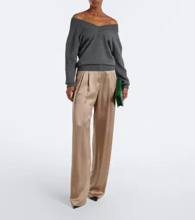 Tom Ford Pleated silk wide-leg pants | Thumbnail 3 Tom Ford Pleated silk wide-leg pants | Thumbnail 3