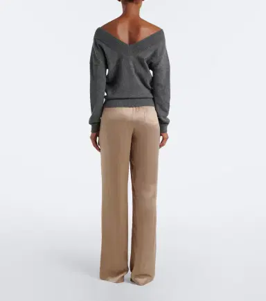 Tom Ford Pleated silk wide-leg pants | Thumbnail 5 Tom Ford Pleated silk wide-leg pants | Thumbnail 5
