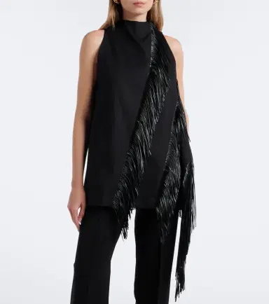 Sportmax Fringed halterneck cotton top | Thumbnail 2 Sportmax Fringed halterneck cotton top | Thumbnail 2