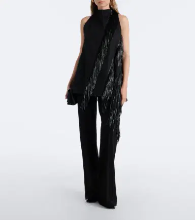 Sportmax Fringed halterneck cotton top | Thumbnail 4 Sportmax Fringed halterneck cotton top | Thumbnail 4