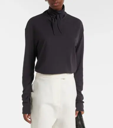 Lemaire Cotton jersey turtleneck top | Thumbnail 5 Lemaire Cotton jersey turtleneck top | Thumbnail 5