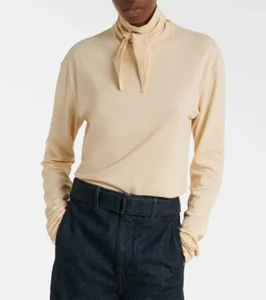 Lemaire Cotton jersey turtleneck top | Thumbnail 3 Lemaire Cotton jersey turtleneck top | Thumbnail 3