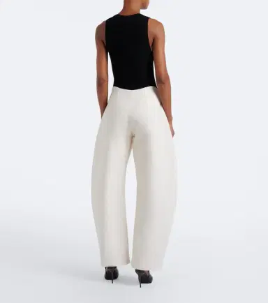 Alaia Alaïa Wool crêpe barrel-leg pants | Thumbnail 4 Alaia Alaïa Wool crêpe barrel-leg pants | Thumbnail 4