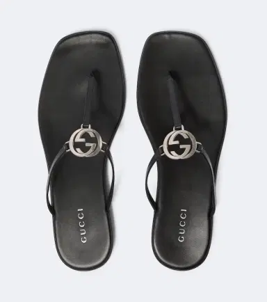Gucci Interlocking G leather thong sandals | Thumbnail 3 Gucci Interlocking G leather thong sandals | Thumbnail 3