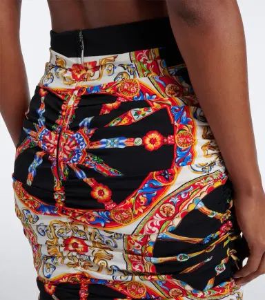 Dolce & Gabbana Carretto silk-blend midi skirt | Thumbnail 4 Dolce & Gabbana Carretto silk-blend midi skirt | Thumbnail 4
