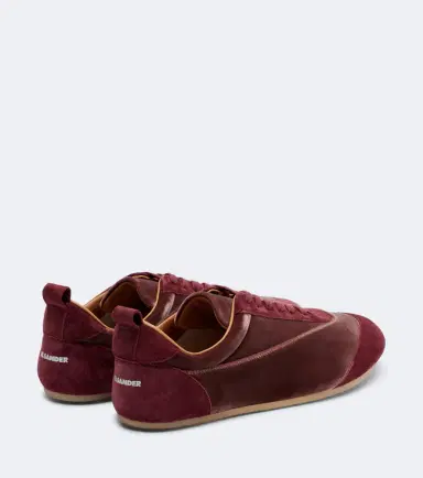 Jil Sander Etage suede-trimmed velvet sneakers | Thumbnail 4 Jil Sander Etage suede-trimmed velvet sneakers | Thumbnail 4