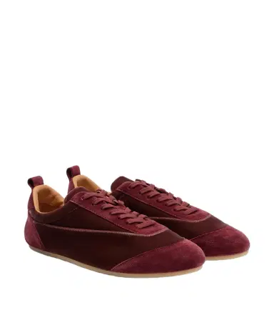 Jil Sander Etage suede-trimmed velvet sneakers | Thumbnail 1 Jil Sander Etage suede-trimmed velvet sneakers | Thumbnail 1