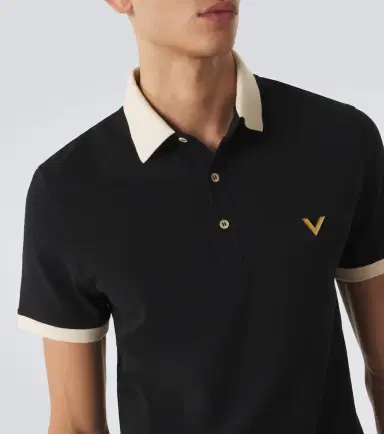Valentino VLogo cotton piqué polo shirt | Thumbnail 3 Valentino VLogo cotton piqué polo shirt | Thumbnail 3