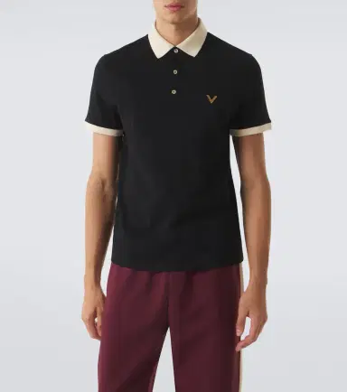 Valentino VLogo cotton piqué polo shirt | Thumbnail 4 Valentino VLogo cotton piqué polo shirt | Thumbnail 4