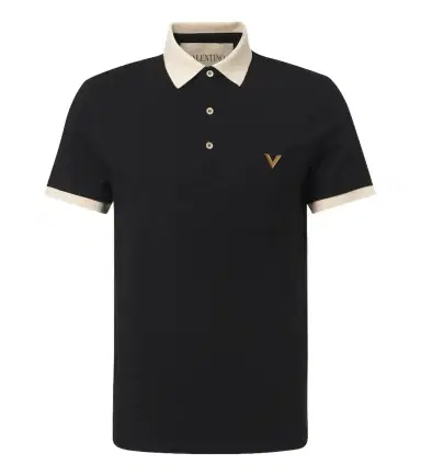 Valentino VLogo cotton piqué polo shirt | Thumbnail 1 Valentino VLogo cotton piqué polo shirt | Thumbnail 1