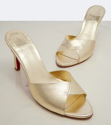 Christian Louboutin Fanny metallic leather mules | Thumbnail 3 Christian Louboutin Fanny metallic leather mules | Thumbnail 3
