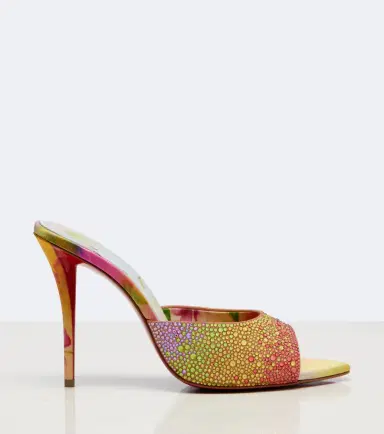 Christian Louboutin Miss Z embellished crêpe satin mules | Thumbnail 3 Christian Louboutin Miss Z embellished crêpe satin mules | Thumbnail 3
