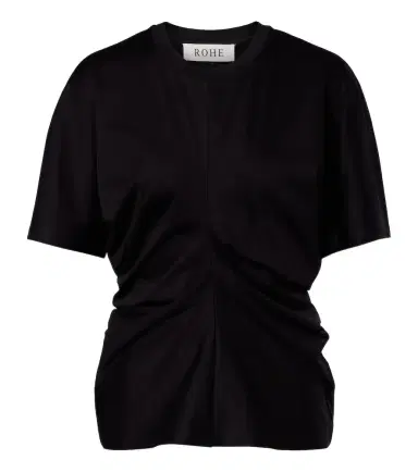 RÓHE Róhe Gathered cotton and silk-blend t-shirt | Thumbnail 1 RÓHE Róhe Gathered cotton and silk-blend t-shirt | Thumbnail 1