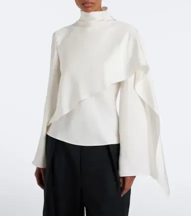 RÓHE Róhe Caped silk satin turtleneck top | Thumbnail 2 RÓHE Róhe Caped silk satin turtleneck top | Thumbnail 2
