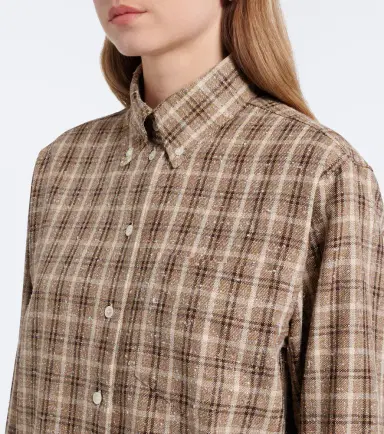 RÓHE Róhe Checked bouclé cotton and silk-blend overshirt | Thumbnail 4 RÓHE Róhe Checked bouclé cotton and silk-blend overshirt | Thumbnail 4