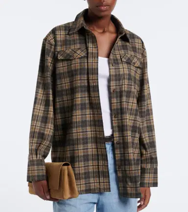 RÓHE Róhe Checked wool-blend overshirt | Thumbnail 5 RÓHE Róhe Checked wool-blend overshirt | Thumbnail 5