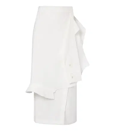 RÓHE Róhe Asymmetric cotton-blend midi skirt | Thumbnail 1 RÓHE Róhe Asymmetric cotton-blend midi skirt | Thumbnail 1