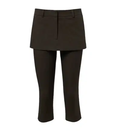 Acne Studios Layered cotton capri pants | Thumbnail 1 Acne Studios Layered cotton capri pants | Thumbnail 1