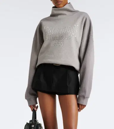 Acne Studios Logo cotton fleece sweatshirt | Thumbnail 5 Acne Studios Logo cotton fleece sweatshirt | Thumbnail 5