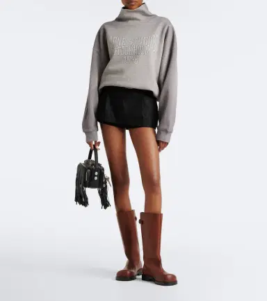 Acne Studios Logo cotton fleece sweatshirt | Thumbnail 6 Acne Studios Logo cotton fleece sweatshirt | Thumbnail 6