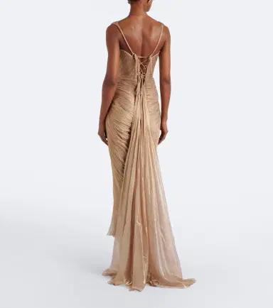 Maria Lucia Hohan Corinna silk muslin bustier gown | Thumbnail 2 Maria Lucia Hohan Corinna silk muslin bustier gown | Thumbnail 2
