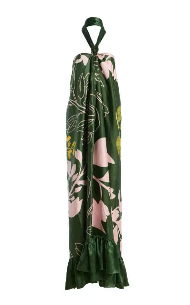 VERANDAH Halter Satin Maxi Dress | Thumbnail 5 VERANDAH Halter Satin Maxi Dress | Thumbnail 5