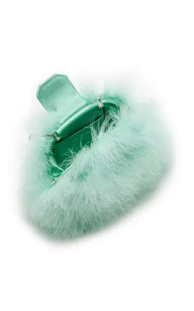 Amina Muaddi Camelia Feather Bag | Thumbnail 6 Amina Muaddi Camelia Feather Bag | Thumbnail 6